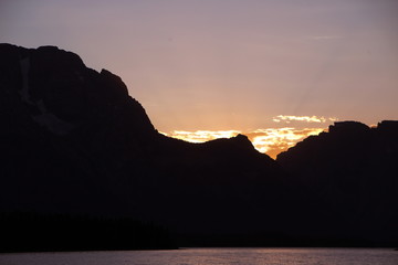Sunset on the Tetons