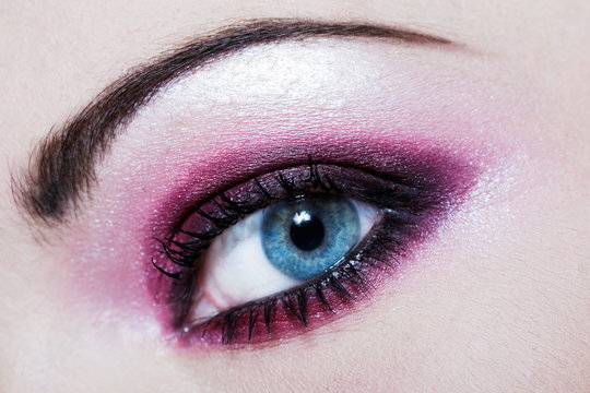 Woman Colored Eye Makeup