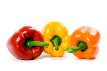 three bell peppers