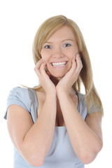 Fototapeta premium portrait smiling young woman.