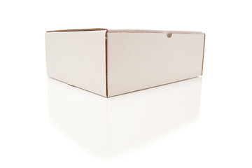 Blank White Cardboard Box Isolated