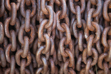 Thick Rusty Chain Background