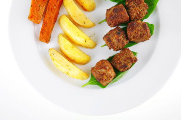 grilled beef meatballs
