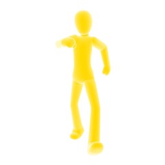 yellow person walking B