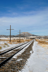 Fototapeta na wymiar Colorado train tracks