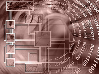 Business background, in reds