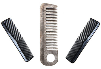 Three plastic combs