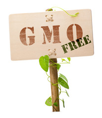 GMO free sign - non OGM communication