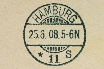 Alter Poststempel Hamburg