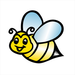 illustration of isolated cartoon bee