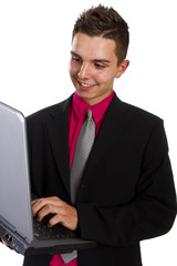 Young teenage businessman