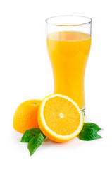 Arrangement of orange on a white background