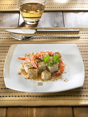 dés de tofu au poivre