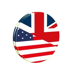 British / American Flag - International Relationship