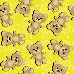 seamless background with teddy bears