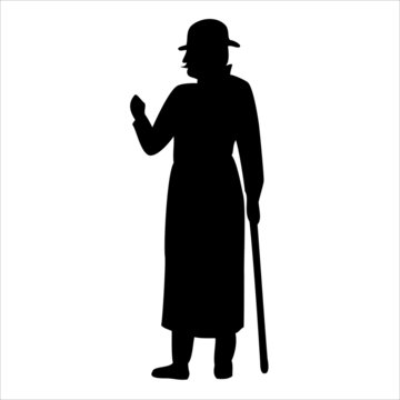 Gentleman silhouette, vector