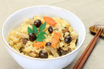 Japanese food(takikomi gohan)
