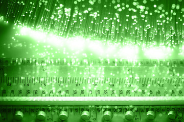 Obraz premium Fiber optics background with lots of light spots