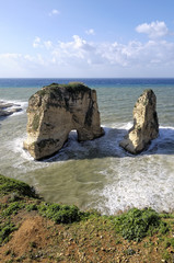 Fototapeta premium Pigeon Rocks. Dystrykt Raouche, Bejrut, Liban