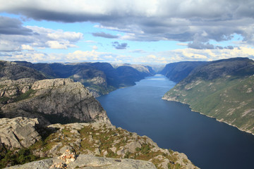Fototapeta na wymiar Lysefjorden, fiord in Norway