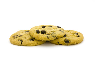 Some cookies isolated on a white background