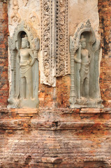 Dvarapala (gate guardian) at Prasat Preah Ko.