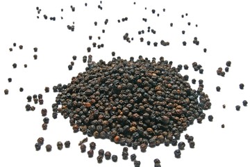 Heap of Black Pepper,Thai Indian Spice, isolated on White