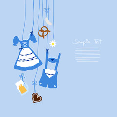 Blue Octoberfest Symbols