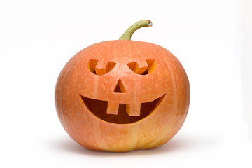 Jack O' Lantern On White