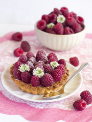 fresh raspberry tart