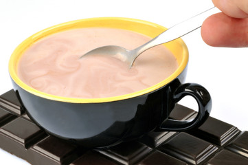 Chocolat chaud et tablette