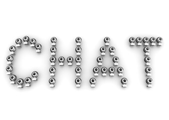 CHAT word formed by webcameras