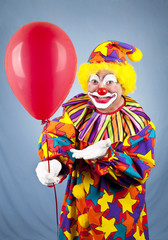 Clown Offers Balloon