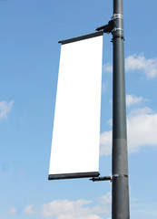 blank poster on lampost