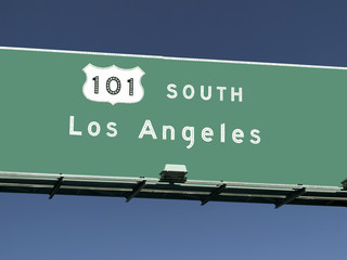Los Angeles 101 snelwegbord