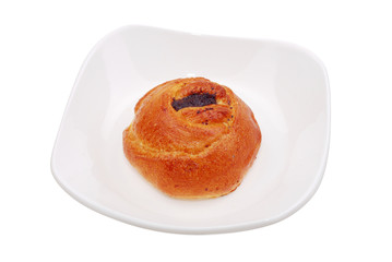 The fresh buns on white