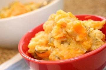 Schüssel mit Gemüse püree