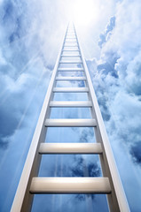ladder in sky symbolizing success - 25321861