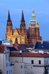 Fototapeta premium View on Prague gothic Castle after Sunset