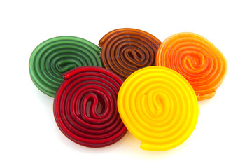 Colorful candy rolls