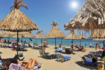 plage en été