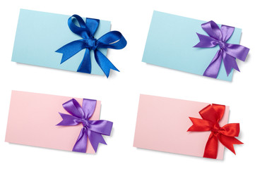 red ribbon card note collection