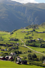 Farmland around Hardangerfjord, Norway