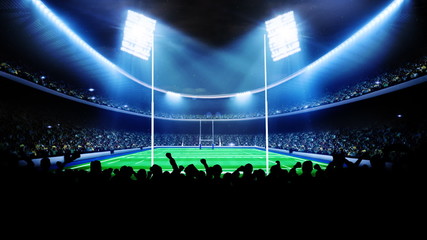 Rugby arena, stadium - Powered by Adobe