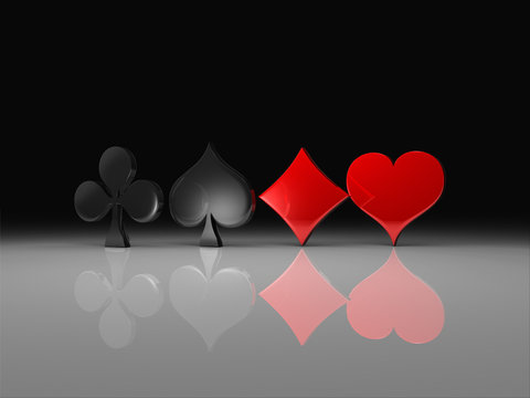 Spielfarben Kreuz, Herz, Pik, Karo