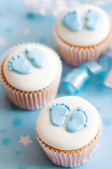 Cupcakes for a baby shower