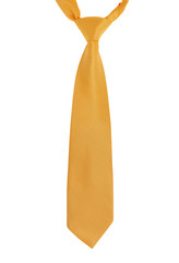 orange tie isolated on white background