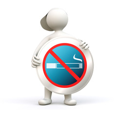 3D Man No Smoking Icon