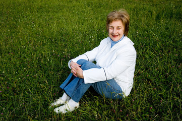 Fototapeta premium Elderly woman