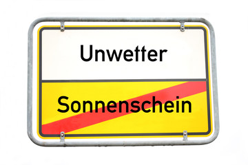 Unwetter Schild 